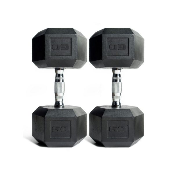 Pack Of 2 CAP Barbell, 60lb Coated Hex Dumbbell For Cheap