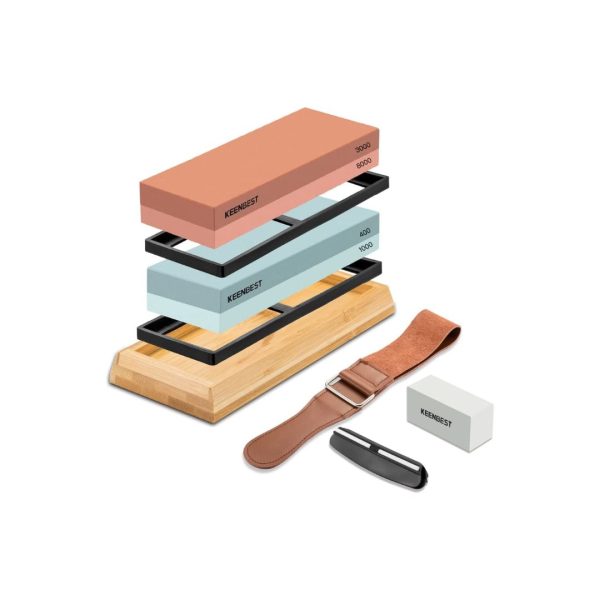 KEENBEST Actual Grit Premium Material Whetstone Set 2 Side Grit 400 1000 3000 8000 Kitchen Knife Sharpener Online